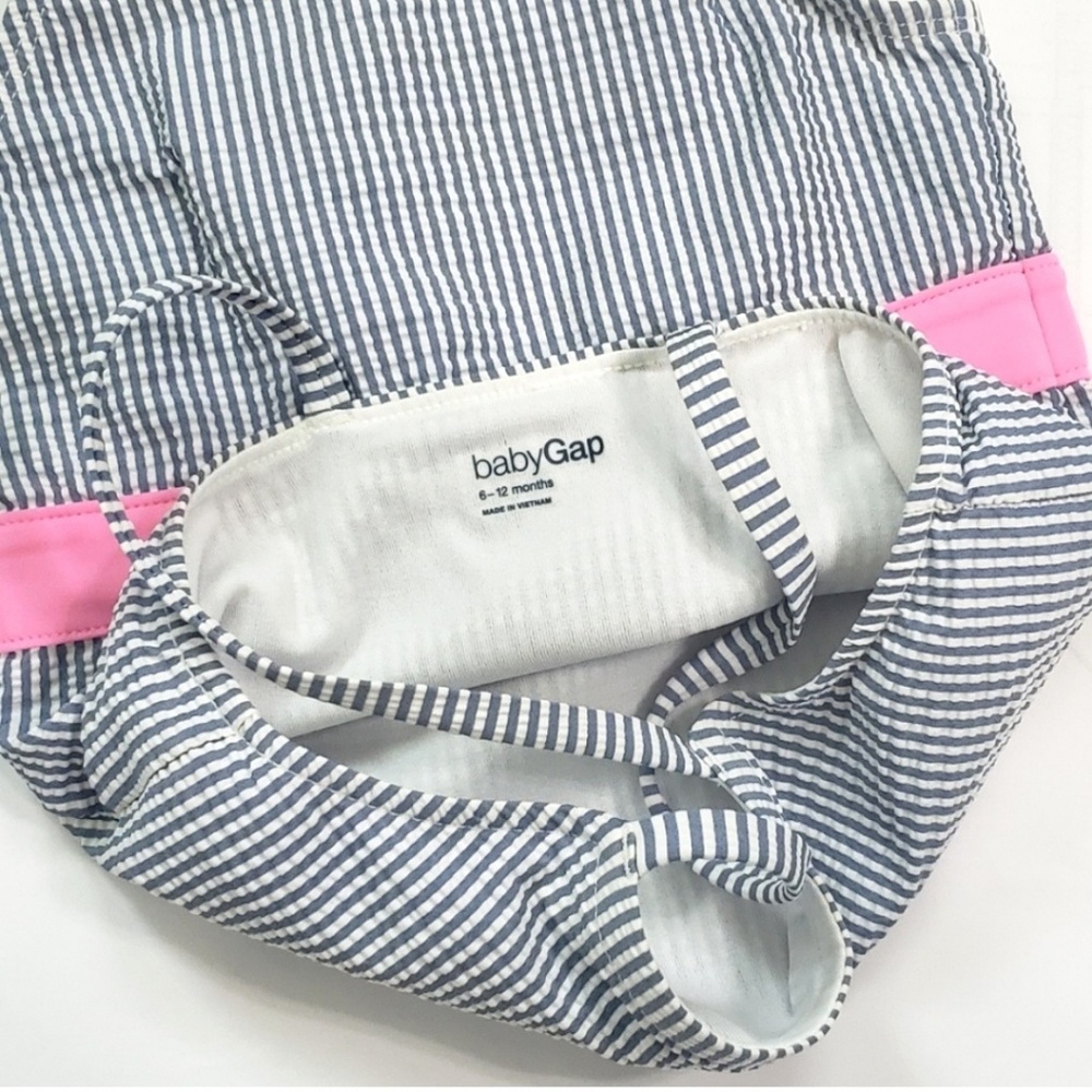 Baby Gap Seersucker Swimsuit 6-12 Months - Picture 4 of 4